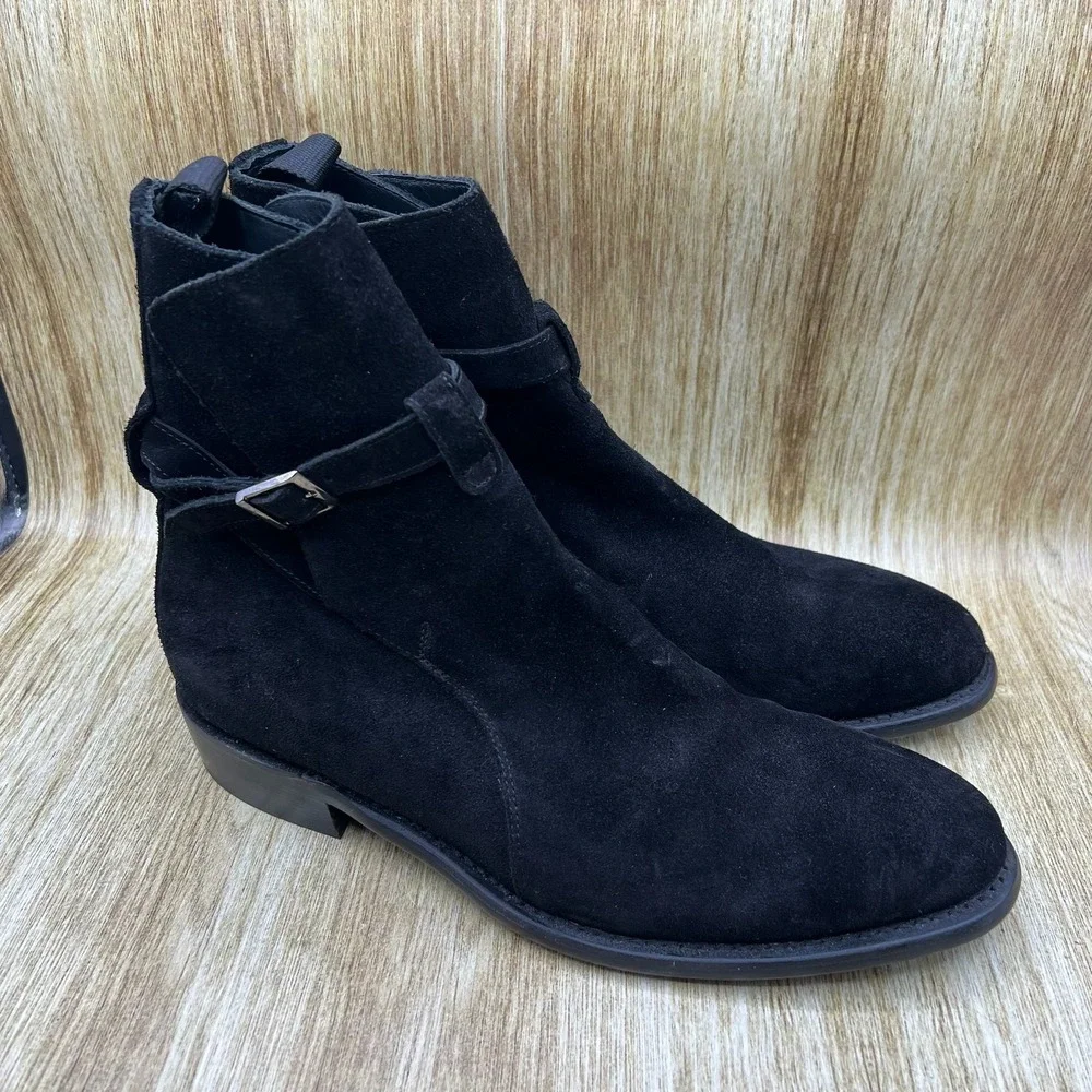 Thursday Boot Company Rogue Jodhpur Boots Men's Size 12 Black Suede Buckle Strap